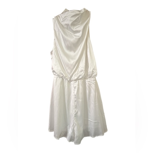 Elegant White Satin Romper Size Small - Picture 1 of 5